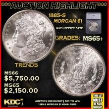 ***Major Highlight*** 1885-s Morgan Dollar $1 ms65+ SEGS (fc)