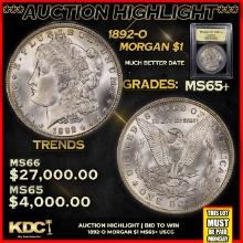 ***Major Highlight*** 1892-o Morgan Dollar $1 GEM+ Unc USCG (fc)