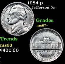 1984-p Jefferson Nickel 5c Grades Gem++ Unc