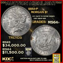 ***Major Highlight*** 1894-p Morgan Dollar $1 Choice+ Unc USCG (fc)