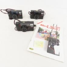 3 Nikon Point & Shoot 35mm Film Cameras