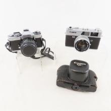 Minolta XD11 & Canon Canonet QL17 35mm Cameras