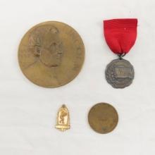 Vintage awards and coin, 1 Sterling Silver
