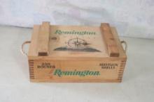 Remington Shotgun Shell Wooden Box