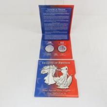 US & UK Silver Bullion Set 2002 Britain & 03 ASE