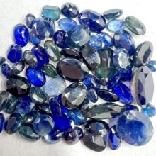 Unmounted natural blue sapphires