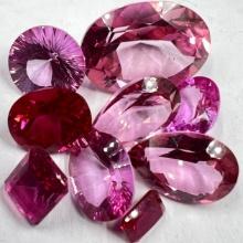 Unmounted pink stones