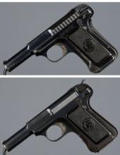 Two Savage Model 1907 Semi-Automatic Pistols
