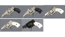 Five Kolb Baby Hammerless Double Action Revolvers