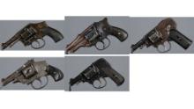 Five European Double Action Revolvers