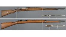 Two Chilean Military Bolt Action Rifles with Bayonets