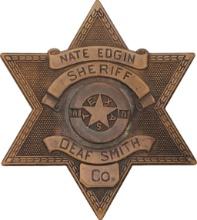 Deaf Smith County, Texas, Sheriff Nate Edgin Badge