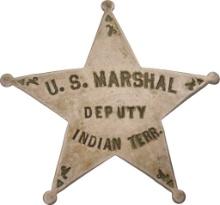 Desirable U.S. Marshal Deputy Indian Territory Badge