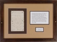 Framed Letter Signed by Peter Maxwell of Fort Sumner, New Mexico