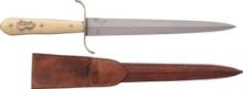 Belt Knife/Dagger with Monogrammed Grip and Sheath