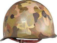 Custom Woodland Painted M1 Helmet