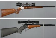 Two Thompson Center Arms Contender Single Shot Rifles