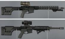 Two Semi-Automatic Rifles with Scopes