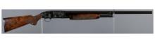 Engraved and Silver Inlaid Winchester Model 12 Shotgun