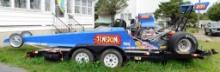 Top Alcohol Dragster and Big Tex 70CH Tandem Axle Car Trailer