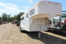 GOOSENECK 3 HORSE SLANT TRAILER  NO TITLE