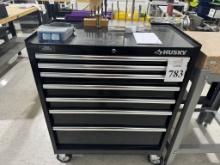 HUSKY 7 DRAWER TOOL BOX ON CASTERS WITH CONTENTS