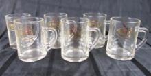 Set (6) Vintage Genesee Beer Glass Mugs Buffalo, NY
