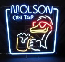Vintage Molson On Tap 4-Color Beer Neon sign 24 x 26"