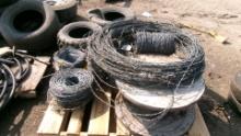 PALLET OF BARBED & SMOOTH WIRE