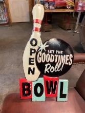 Goodtimes Bowl metal sign 10 1/2x19 1/2