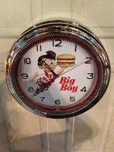 Big Boy neon clock, red neon 15"