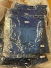 New, individually packed, blue, small, jerseys. 35 pieces
