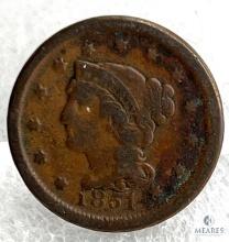 1851 US Braided Hair Large Cent