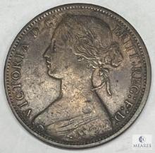 1873 British Victoria One Penny