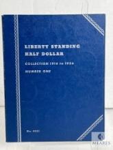 Incomplete Liberty Standing Half Dollar Book with 25 Silver Halves
