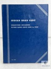 Incomplete Indian Head Cent Collector Book with (2) Flying Eagles and (33) Indian Heads