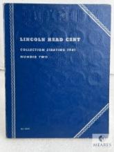 Incomplete Lincoln Head Cent Collector Book #2 with 45 Wheat Cents