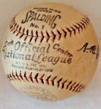 Antique Vintage 1920s Spalding No 1 Official National League Baseball Ball Horse Hide Cork Minor
