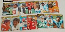 14 Different Vintage NFL Football Card Lot 1983 Topps Sticker Box Bottom Near Set Hayes
