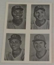 Vintage 1970s Reds Rose Morgan Bench Perez Team Issue Postcard Card 5x7 Rare TTM Mail MLB Promo