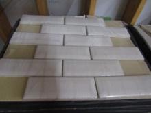 New M S I Highland Park Whisper White Beveled Glossy Ceramic Tile Premium ( No Shipping)