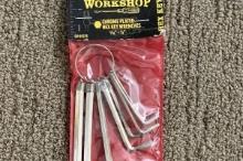 New Smartvalue Workshop 8 Piece Hex Key Wrench Set 1/16"-1/4" Chrome Plated Sv-01375