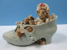 The Beatrix Potter Collection Shoe Mouse Figural Bank NIB