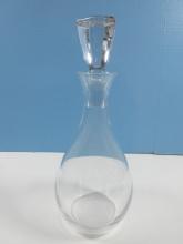 Hand Blown 12" Classic Decanter w/ Faceted Stopper