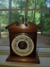 (DEN) VINTAGE INGRAHAM WOOD TEMPERATURE STORM MADE IN WEST GERMANY RARE 9.5? TALL, WHAT YOU SEE IN
