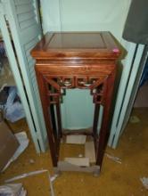 (UPH) ORIENTAL ROSEWOOD PLANT STAND, FRESHLY UNWRAPPED FROM PACKAGING IN NEAR NEW CONDITION WITH NO