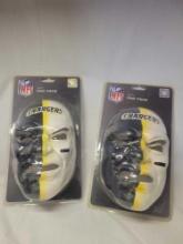 2 Brand New San Diego Chargers Fan Faces. One Size Fits All.