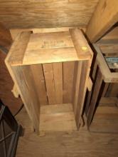 (GAR) LOT OF 2 EARLY STYLE WOODEN CRATES, WHAT YOU SEE IN PHOTOS IS WHAT YOU WILL RECEIVE SOLD WHERE