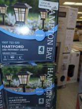 Lot of 2 Hampton Bay Hartford 8 Lumens Bronze LED Outdoor Solar Landscape Path Light (4-Pack) What