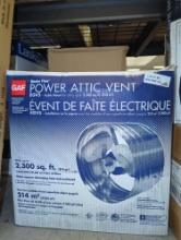 Master Flow1 450 CFM SIlver Electric Powered Gable Mount Electric Attic Fan. What You See in the